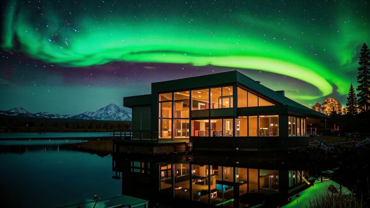 How do you get to a hotel with a view of the northern lights?