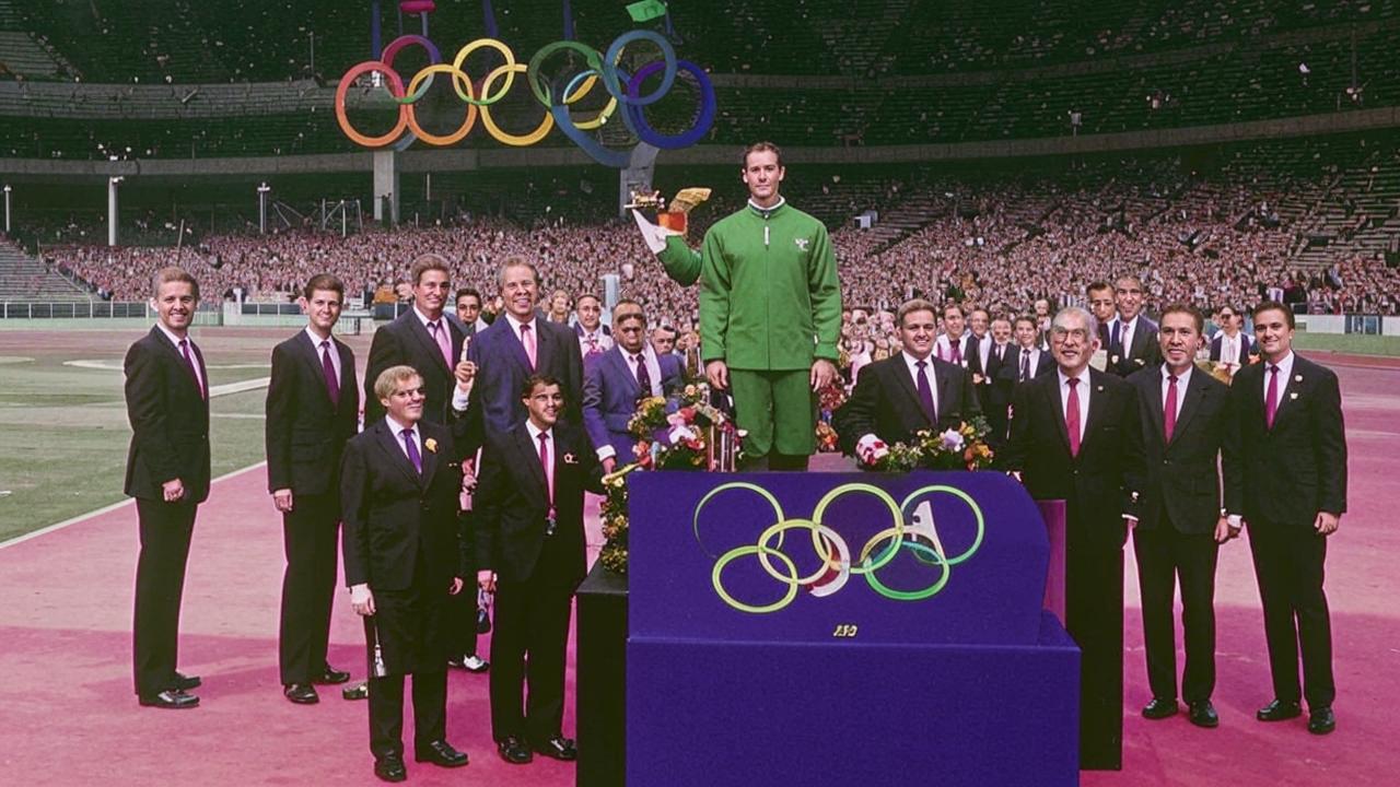 Yevgeny Plushenko at the awarding ceremony at the Olympics in Turin