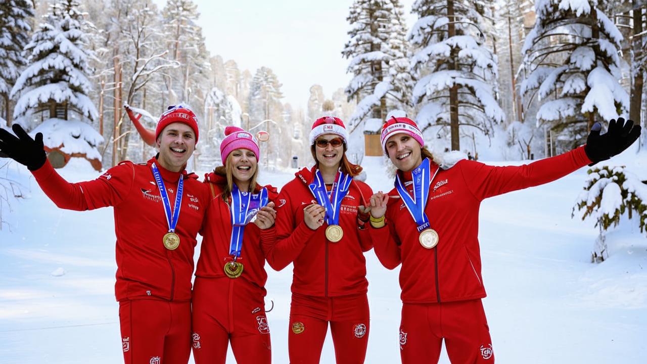 USSR biathlon team at the Olympics in Sapporo