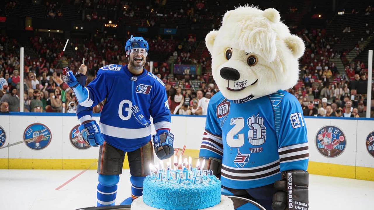 Toronto players congratulated a young fan