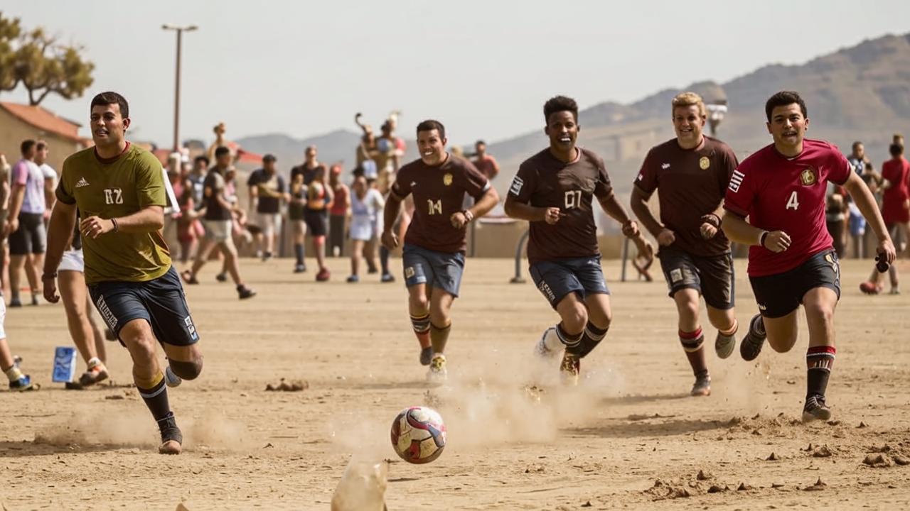 Historical reenactment of the 1914 match