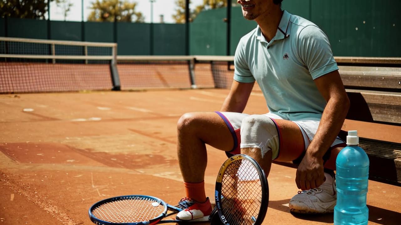 Rafael Nadal puts out his bottles