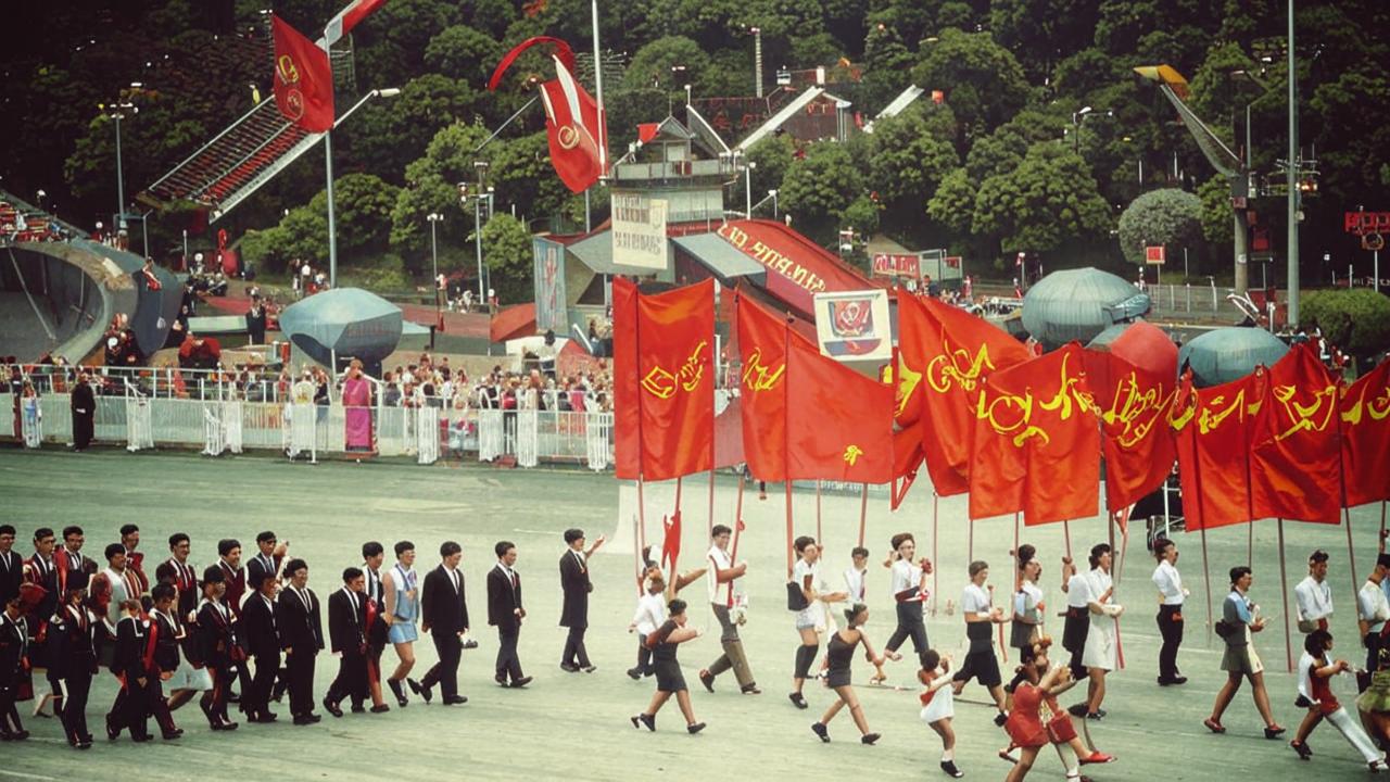 USSR delegation at the opening of the 22nd Summer Olympic Games in Moscow