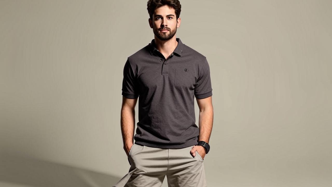 Zarina dark gray polo (the perfect level of dark for this look), 2399 rubles.