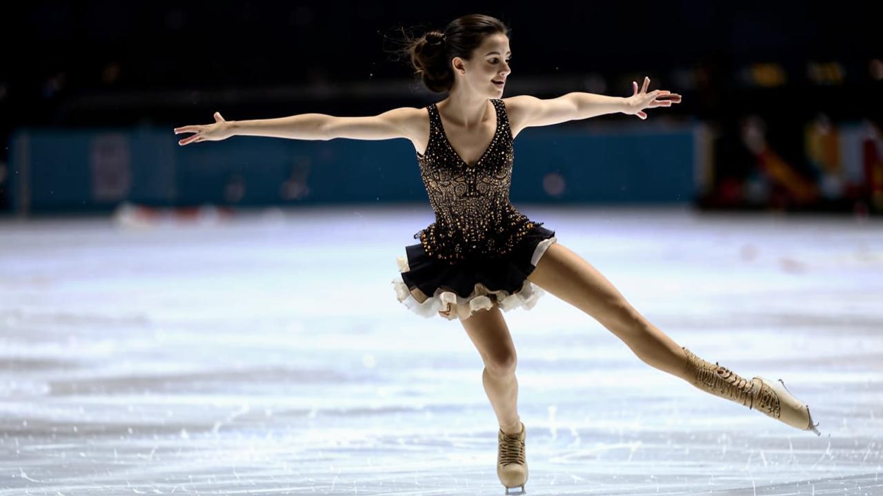 Irina Slutskaya at the European Figure Skating Championships in Vienna, 2000