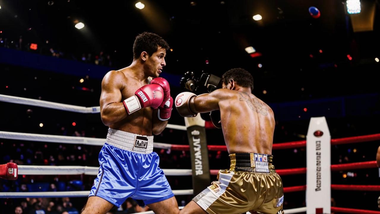 Jarrod Fletcher (left) and Daniel Jacobs (right), WBA title fight, 2014