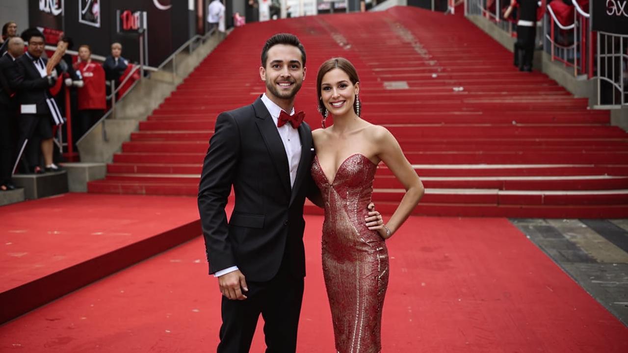 Lautaro Martinez and Agustina Gandolfo.