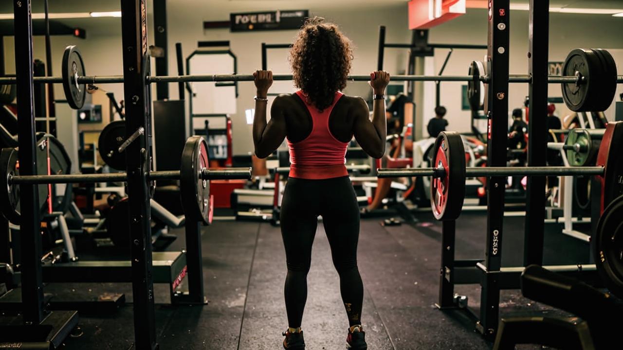 Working out your broads in the gym.