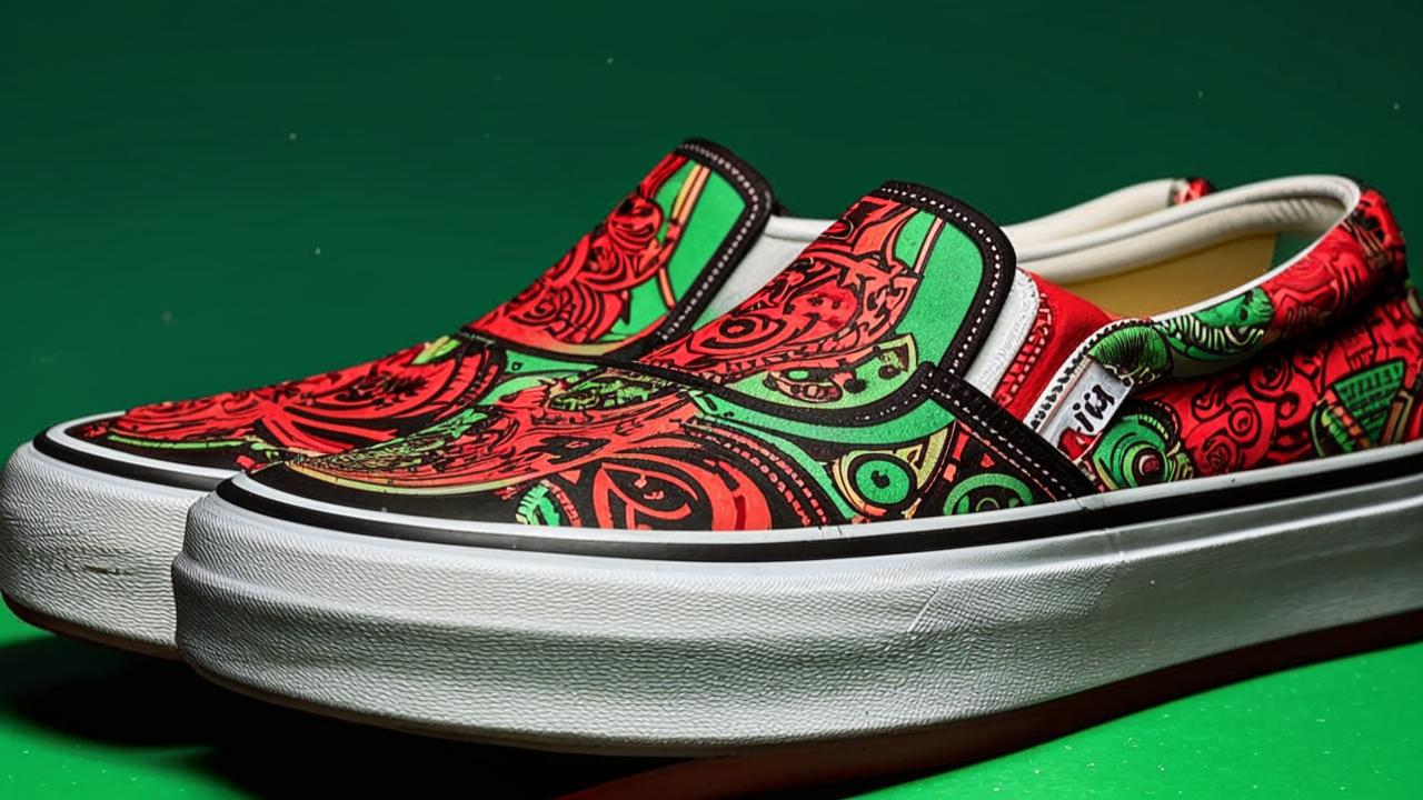 Vans men's print slip-ons, 5598 RUB.