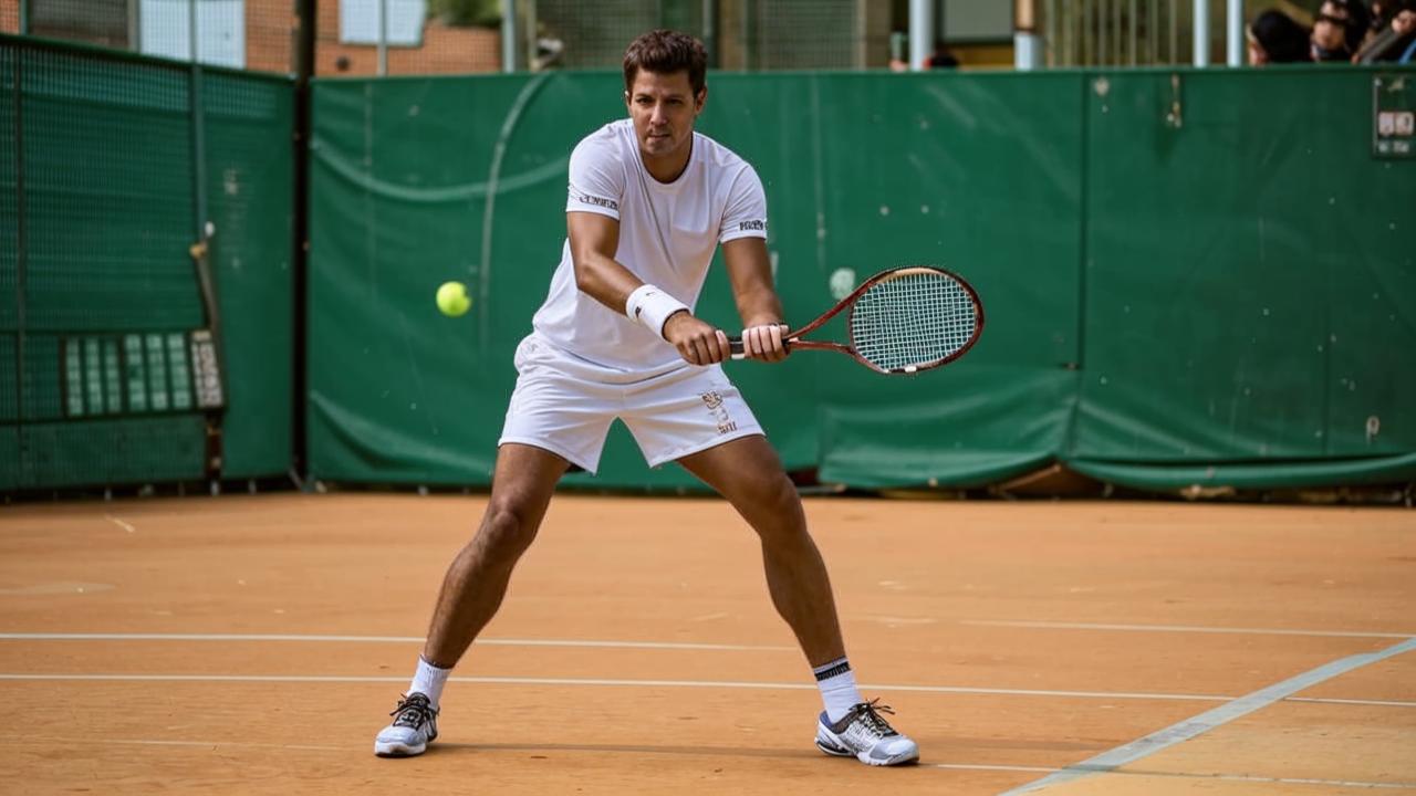 On court three at the All England Lawn Tennis Club.