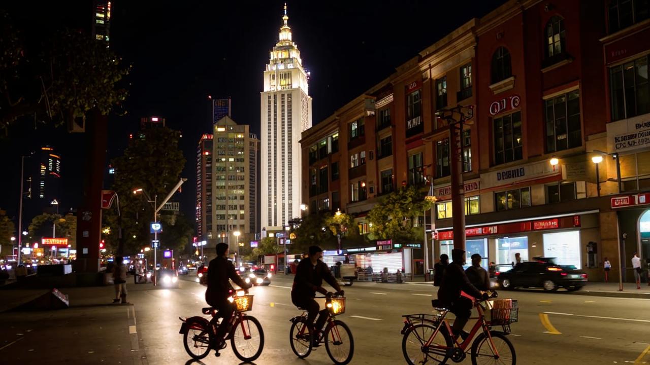 Moscow night cycling marathon