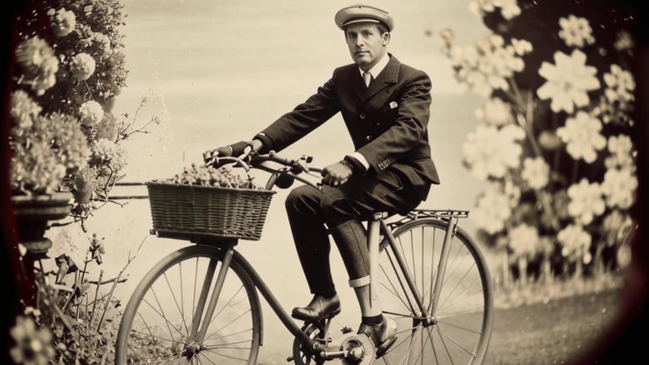 Bicyclist Jack Green, 1920