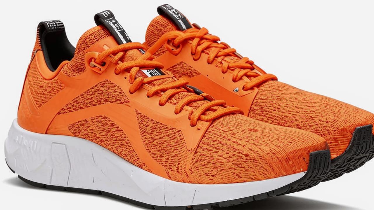 Bright sneakers are the safest location of bright orange