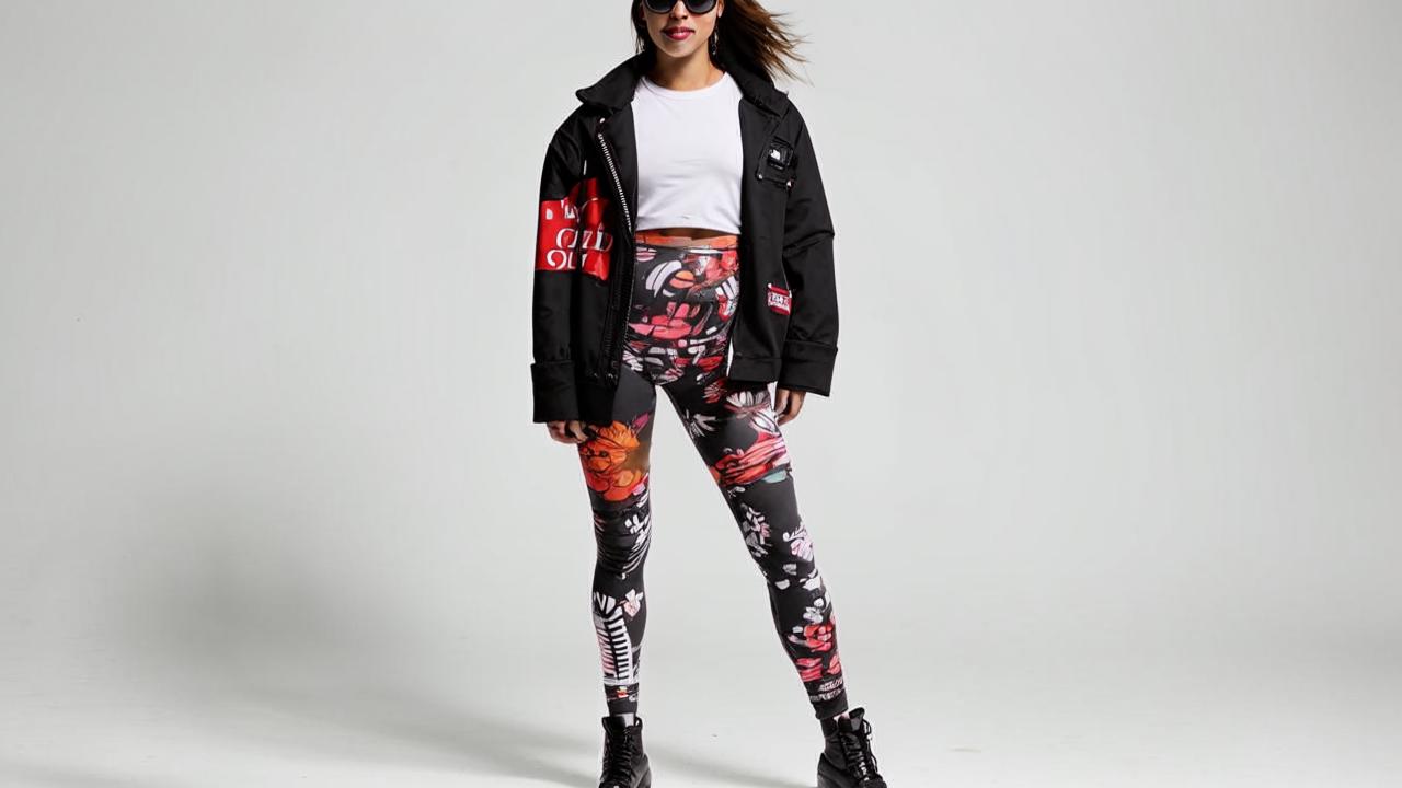 Image with multicolored model - daring and not suitable for everyone / leggings Desigual, 8999 rubles / Lamoda