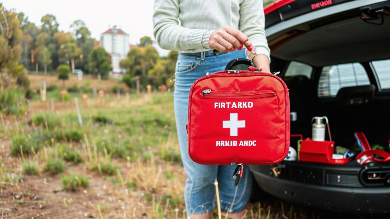 How do you pack a first aid kit for a road trip?