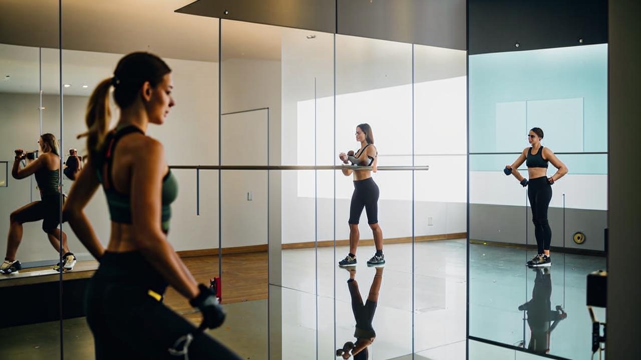 Smart fitness mirror for workouts