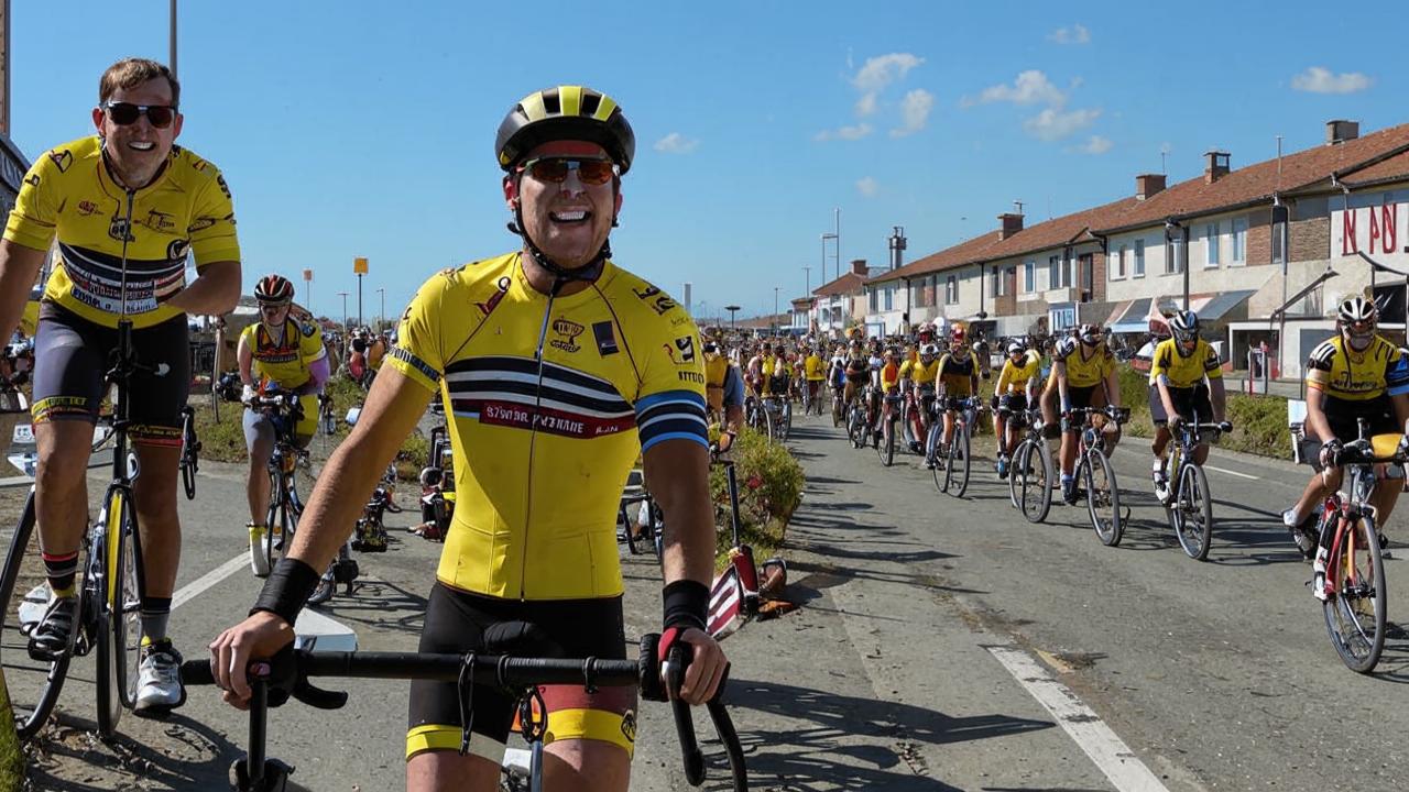 Matvey Zubov at the start of Gran Fondo