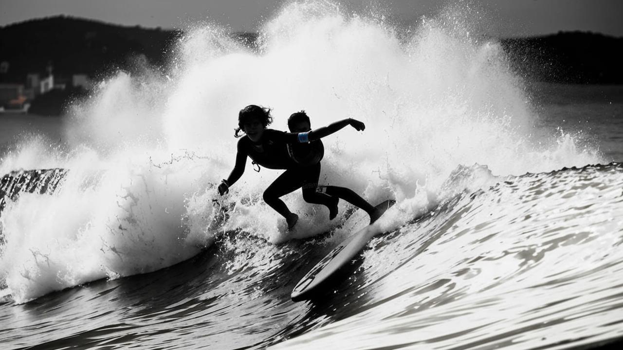 Norman Ollestad Sr. conquers the waves with his one-year-old son